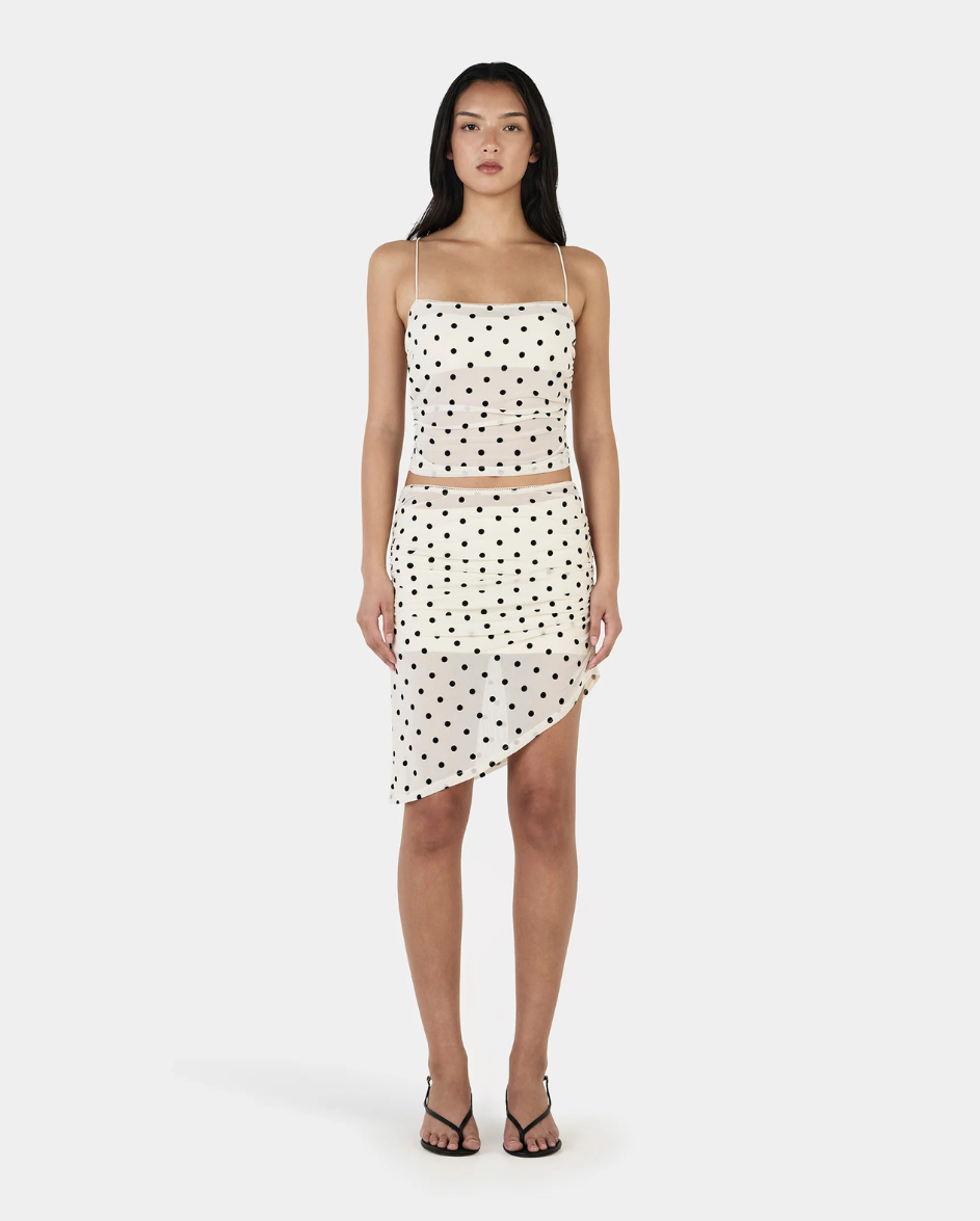 Asena Cami Cream Polka
