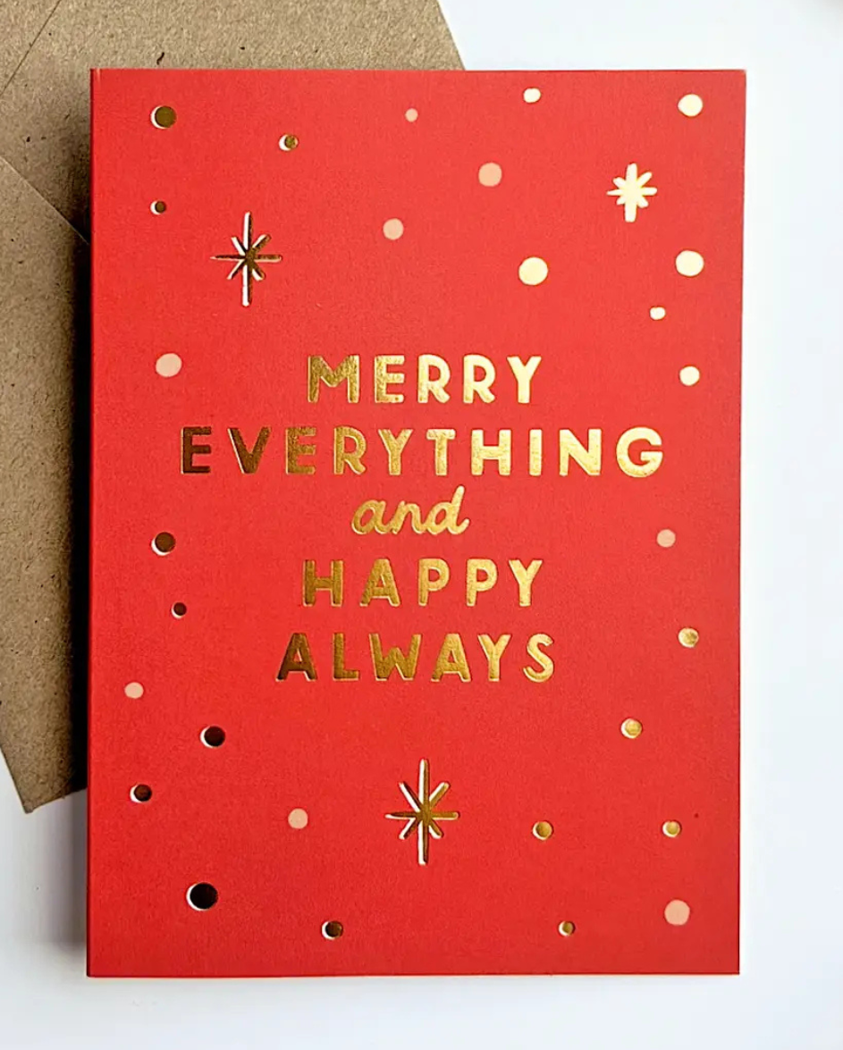 Merry Everything Card Red