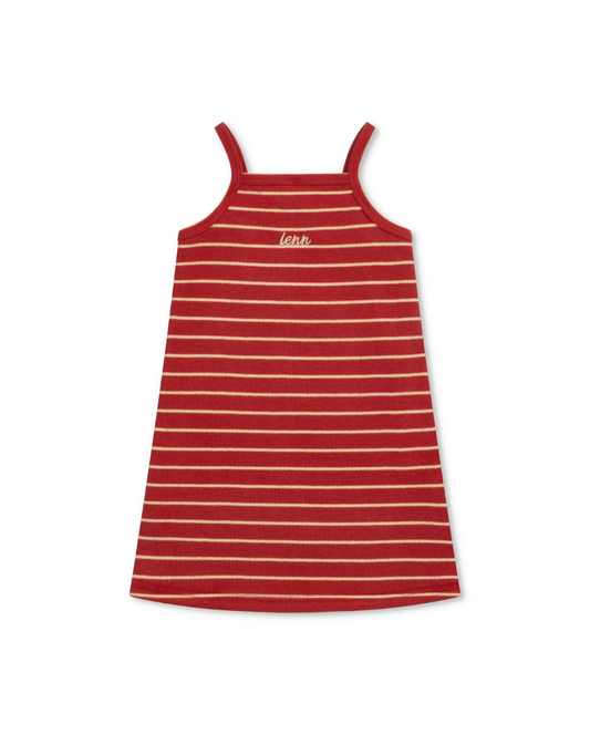 Outdoor Dress Fiery Red Stripe