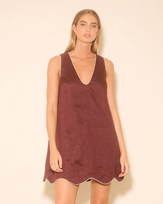 Aleria Mini Dress Plum