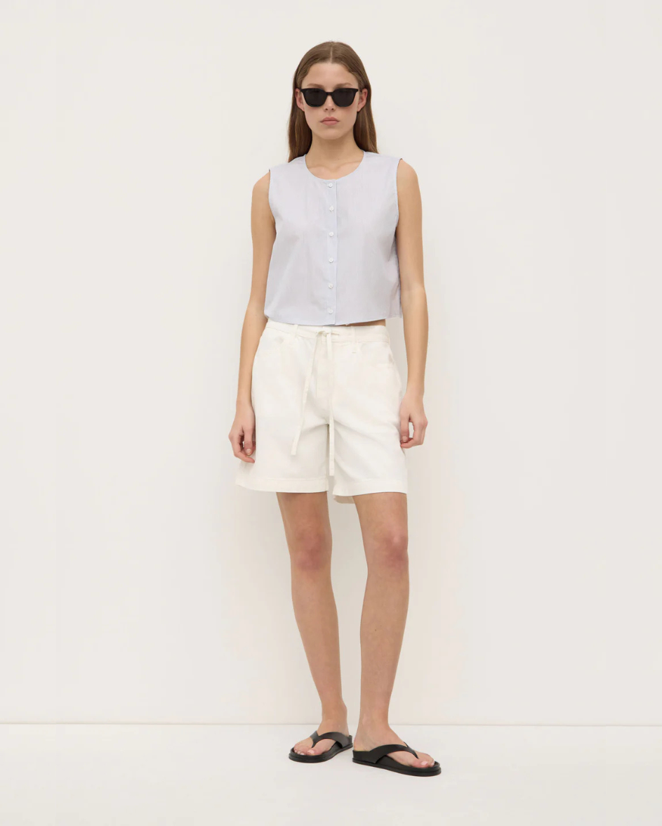 Bobbie Midrise Short Antique White