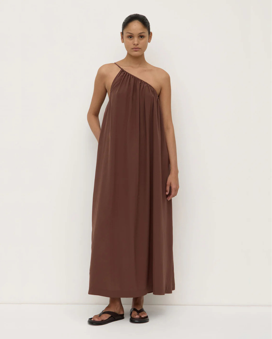 Mila Asymmetrical Maxi Espresso