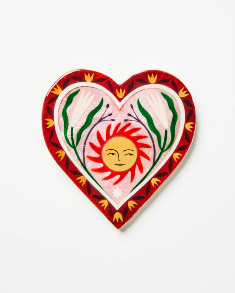 Fable Sun Pink Heart Tile