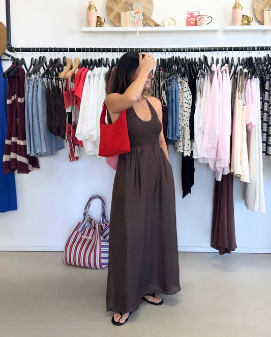 Aliki Maxi Dress Choc