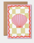 Pink Wavy Shell Card