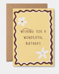 Wonderful Birthday Yellow Flowers Card