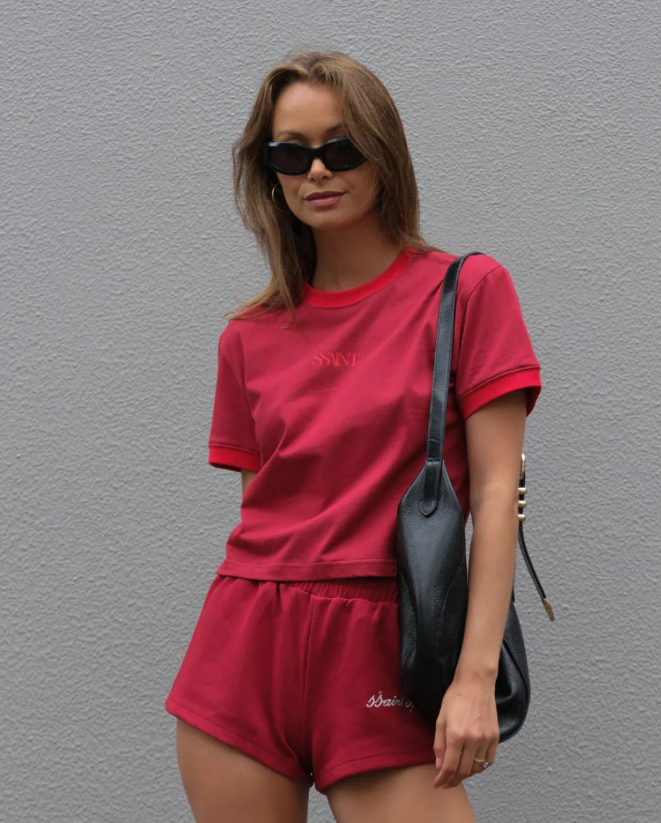 Sport Track Short Cherry