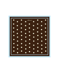 Brown Blue Polka Dot Head Scarf
