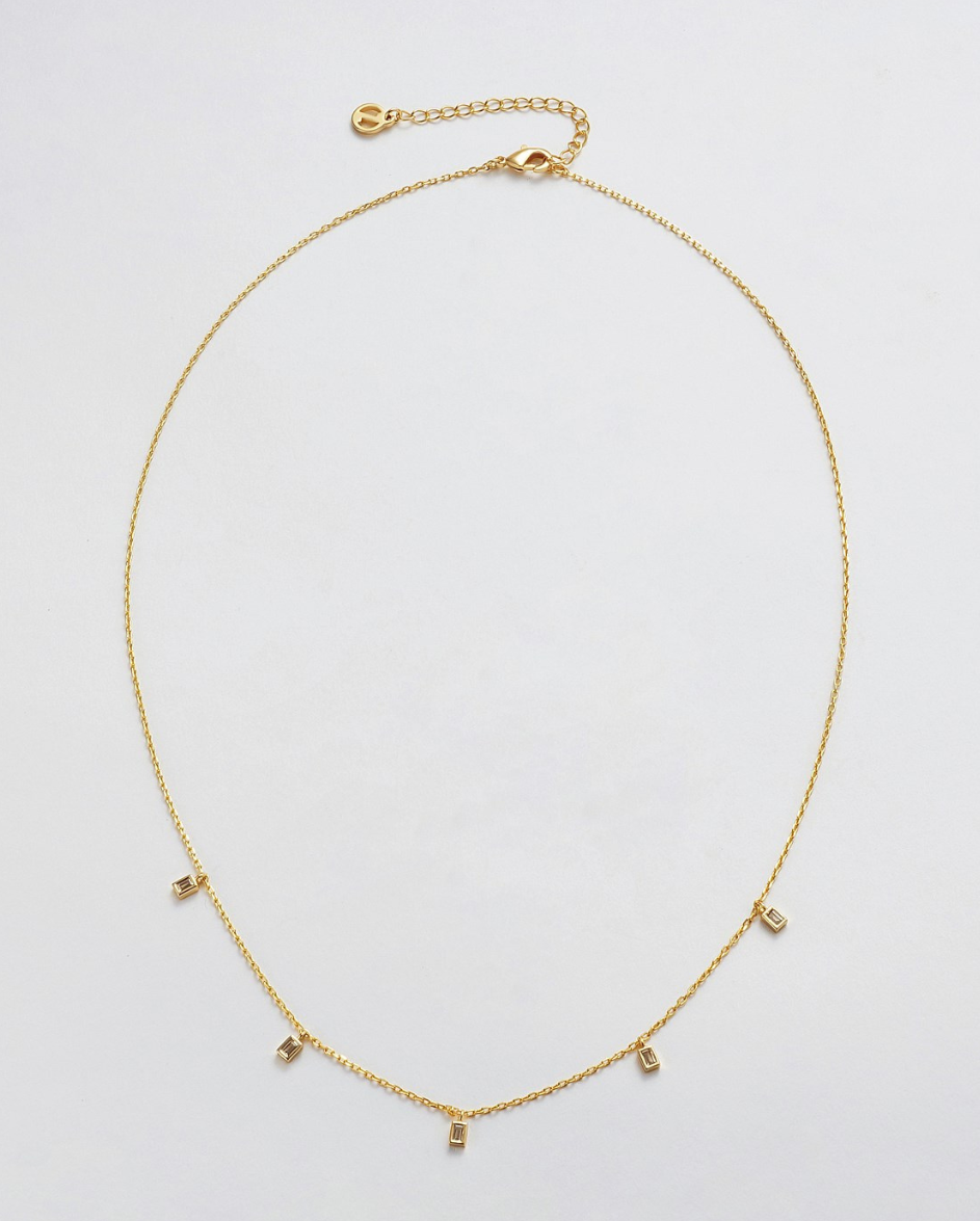 Baguette Mini Necklace Gold