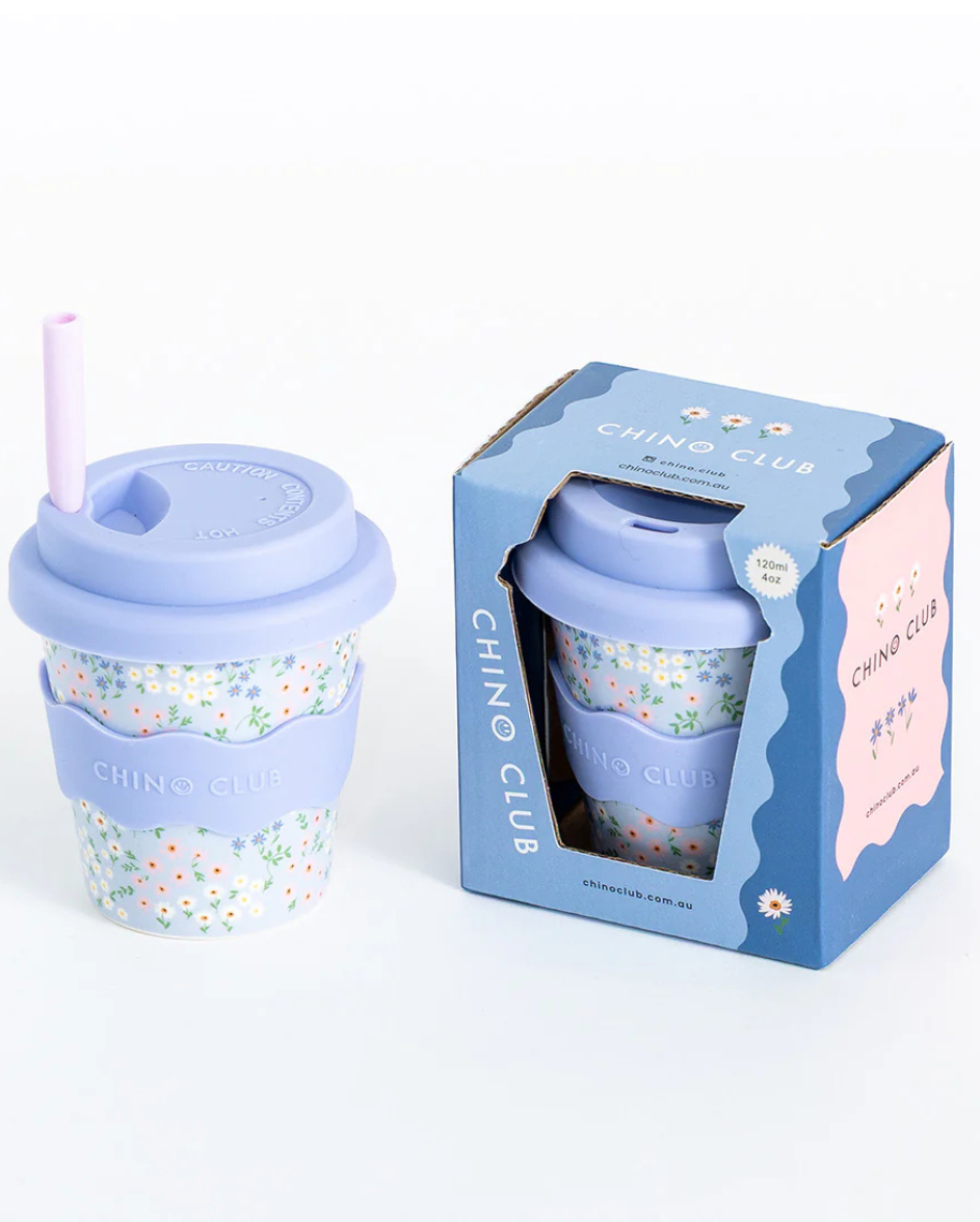 Blue Floral Cup 4oz