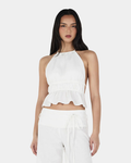 Zuri Halter Top Ivory