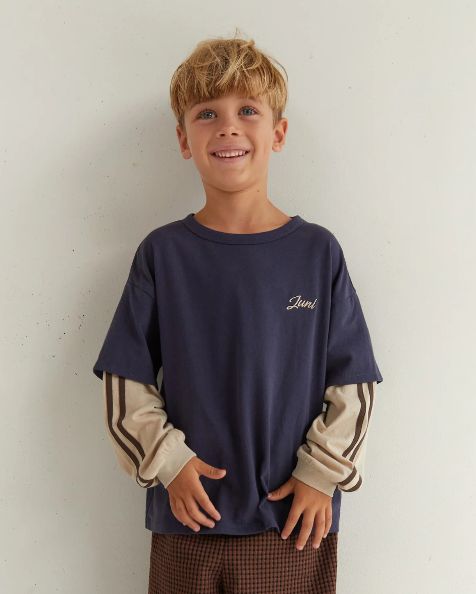 Rhodes Layered Tee Navy
