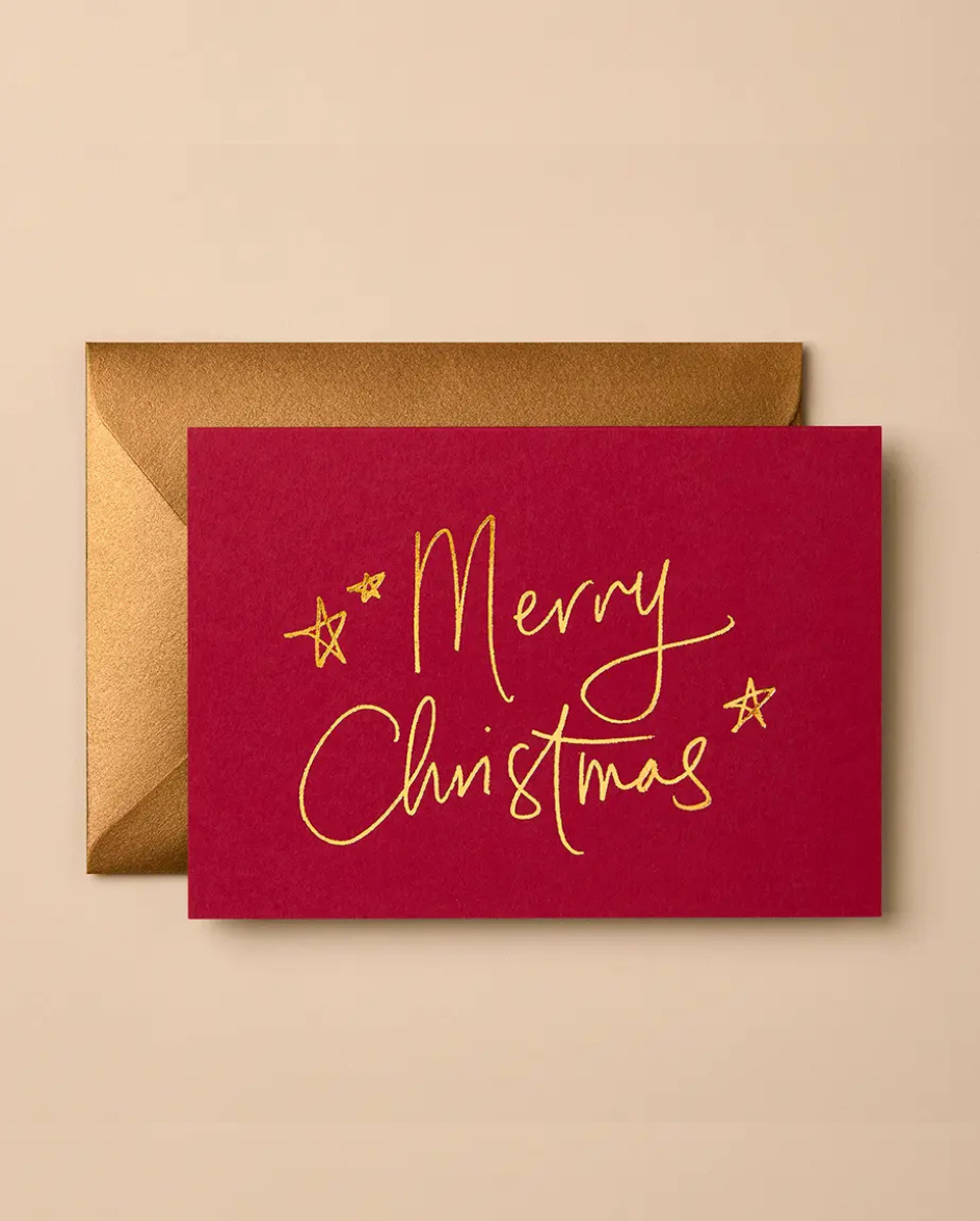 Merry Christmas Burgandy