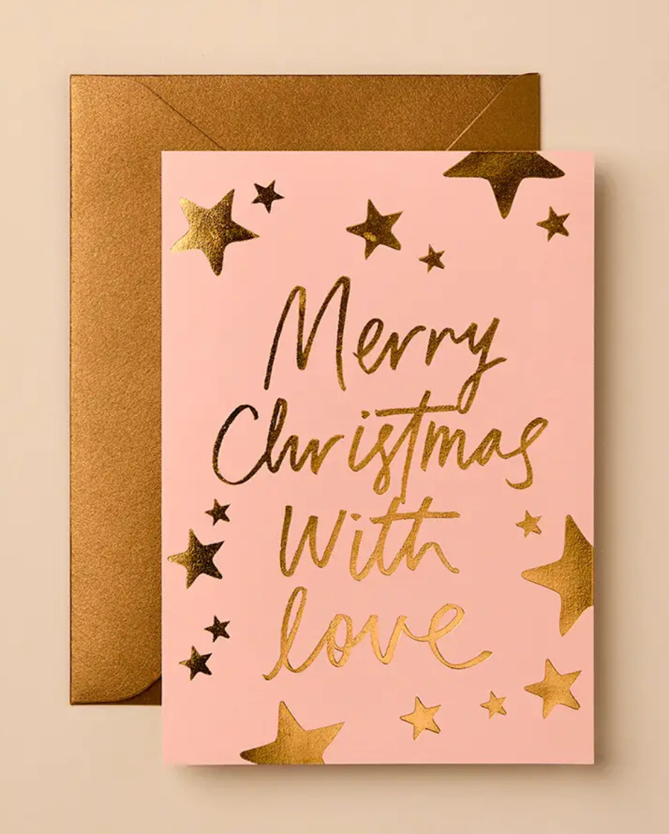 Merry Christmas With Love Peach