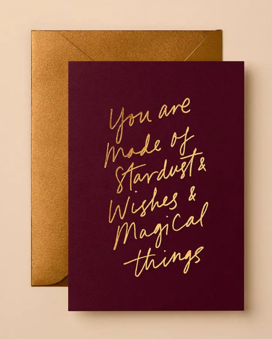Friendship Card Burgandy