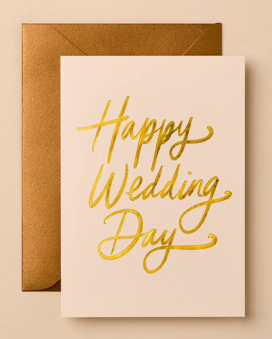 Happy Wedding Day Gold