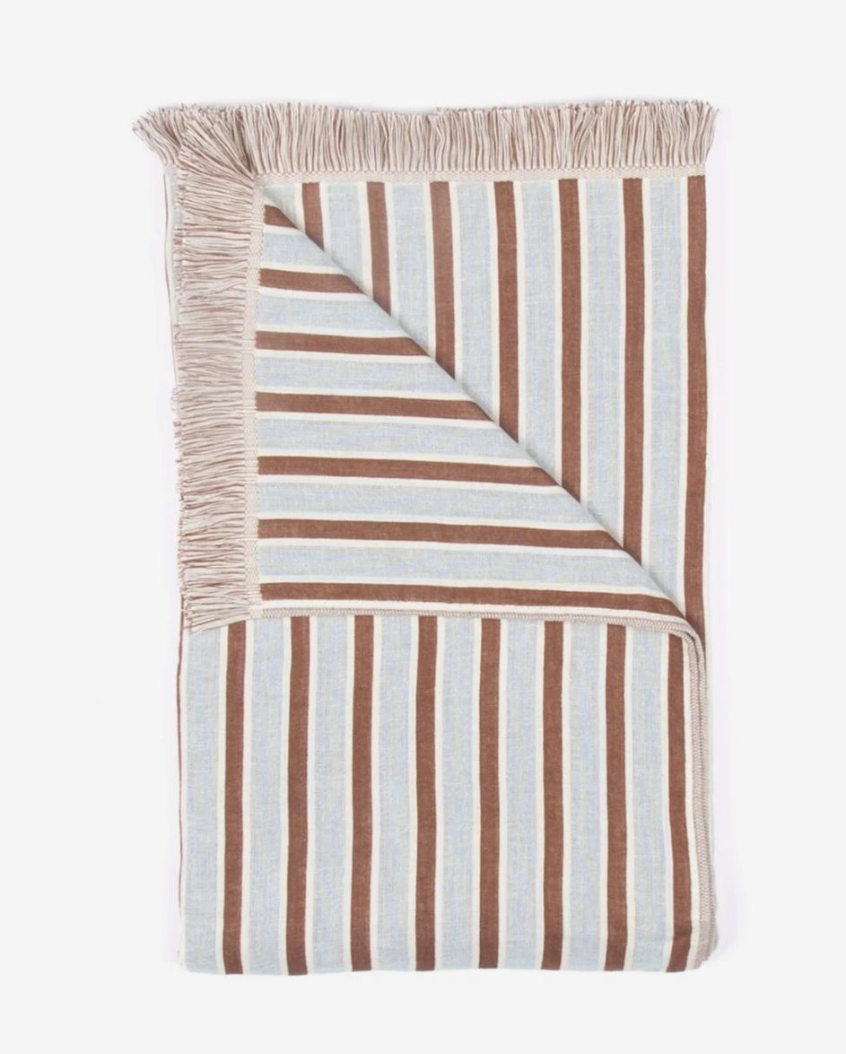 Laguna Sky Blue & Mocha Towel