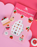 Strawberry Cupcake Nail Stickers