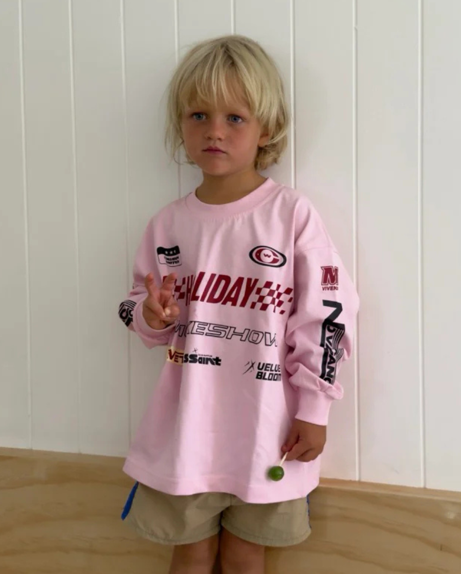 SŚAINT Kids Moto Tee Pink