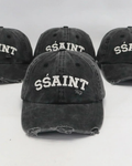 SSAINT Logo Cap Black Cream Acid