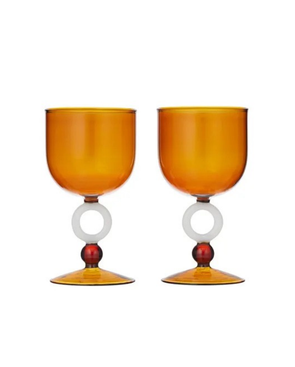Tybalt S/2 Wine Glass Amber