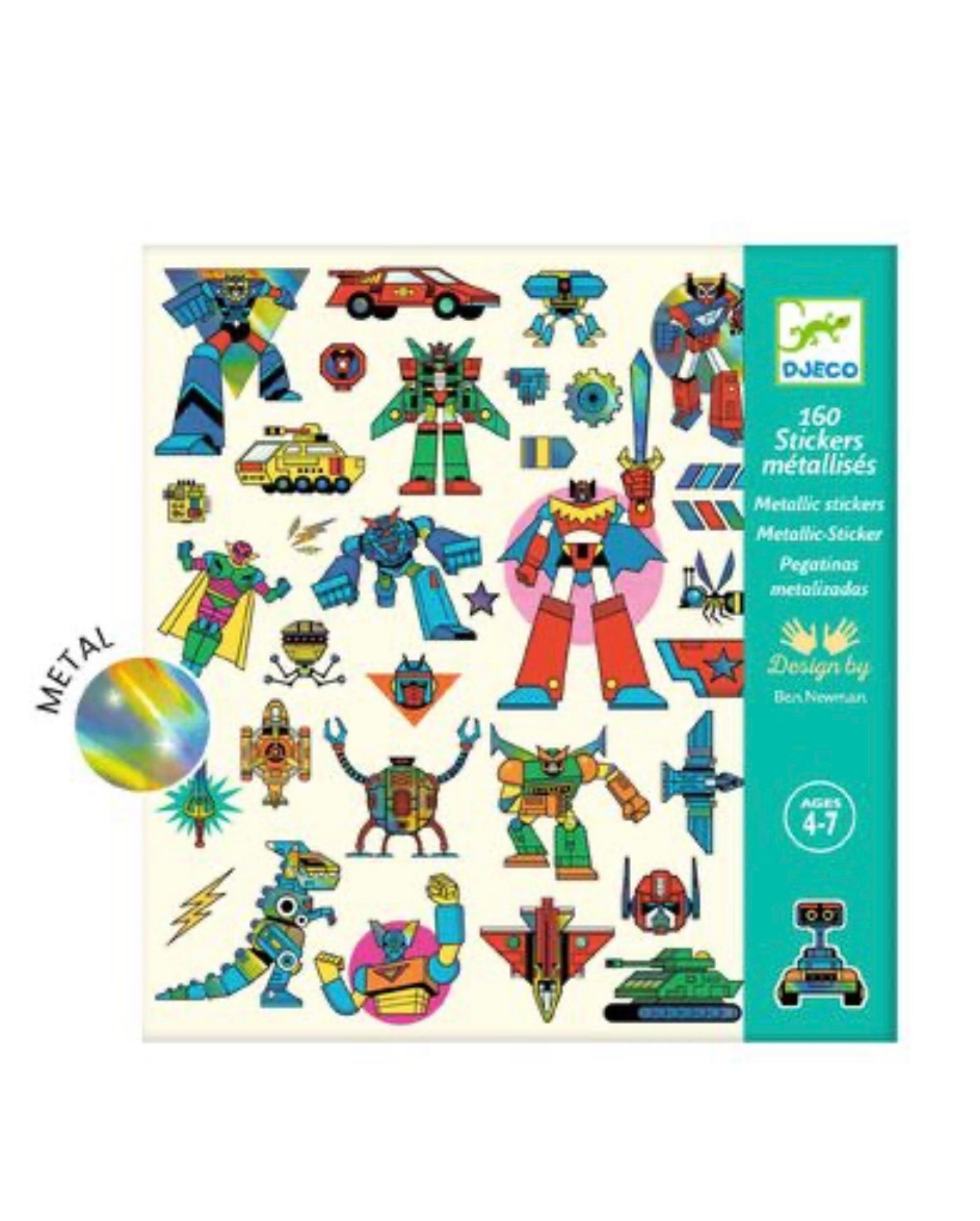 Robot Metallic Stickers
