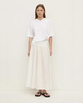 Sarah Cotton Maxi Skirt White