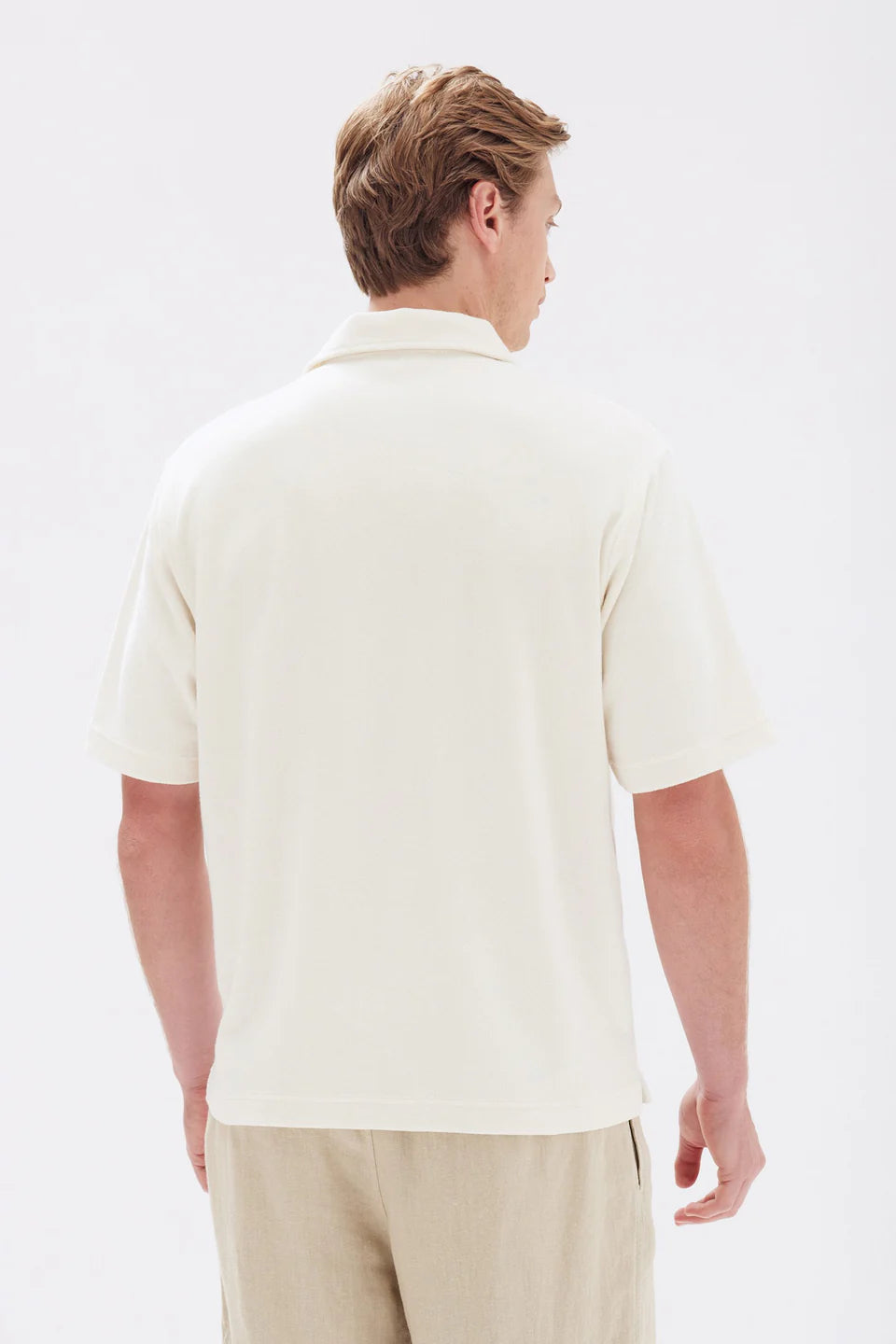 Cotton Terry Polo Cream