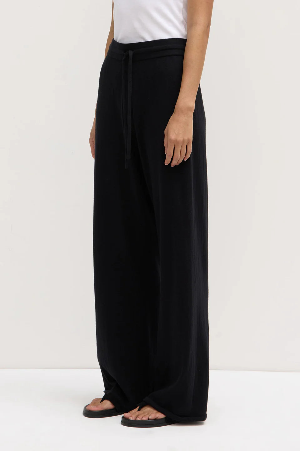 Cotton Cashmere Pant Black