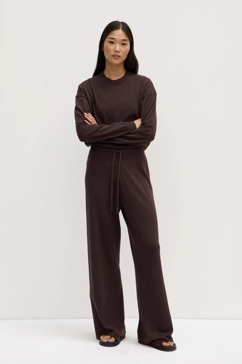 Cotton Cashmere Pant Ganache