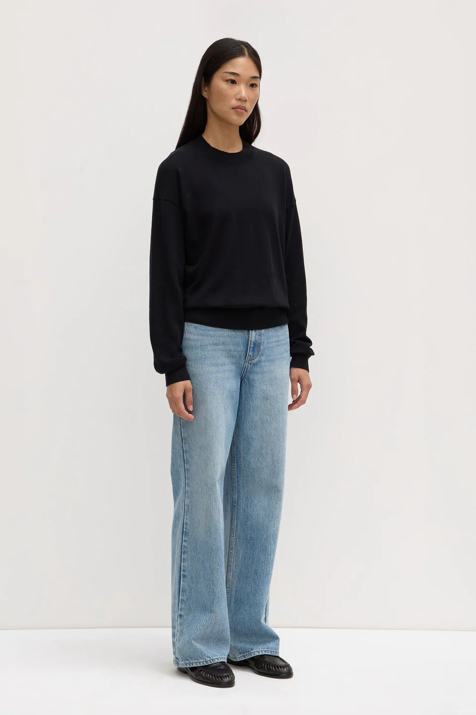 Cotton Cashmere Sweater Black