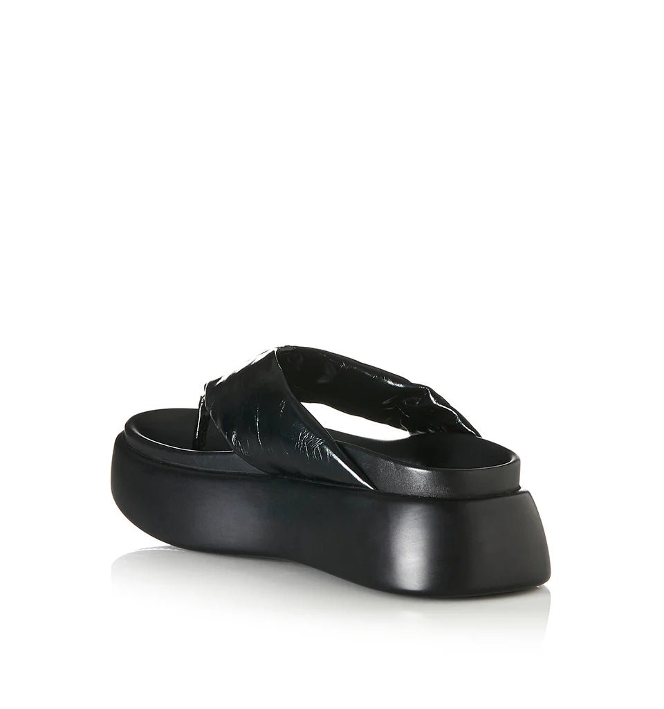 Cullen Black Oily Leather Sandal