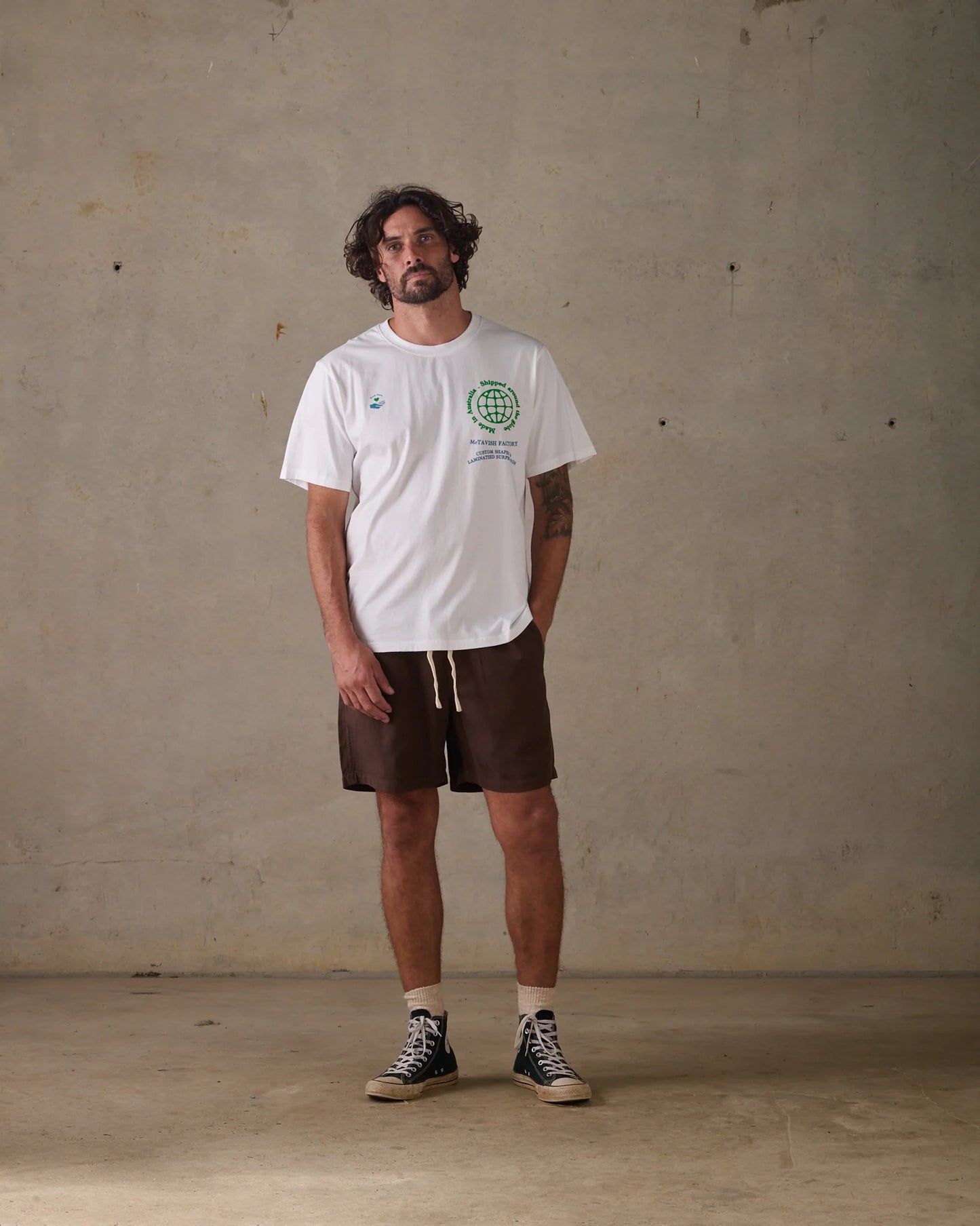 Linen Shorts Brown