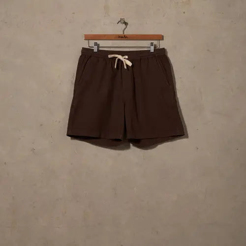 Linen Shorts Brown