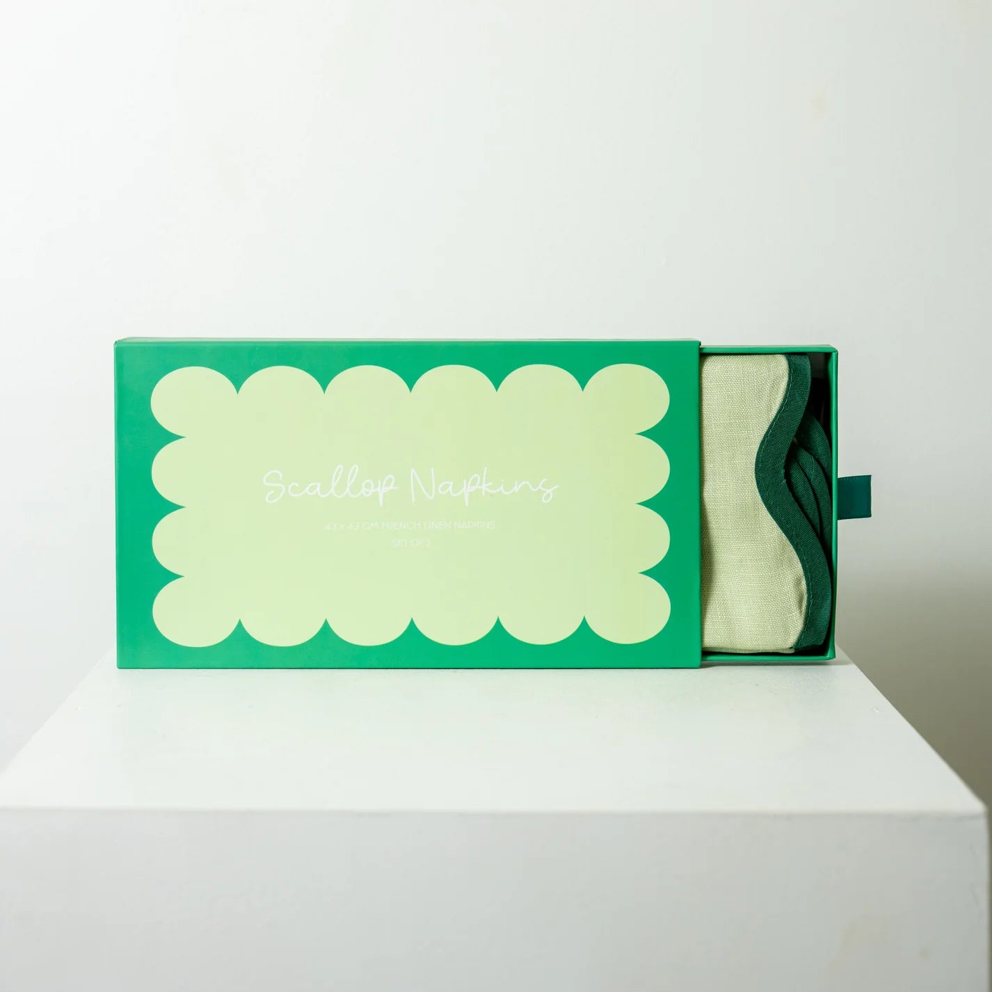 Scallop Napkins Green