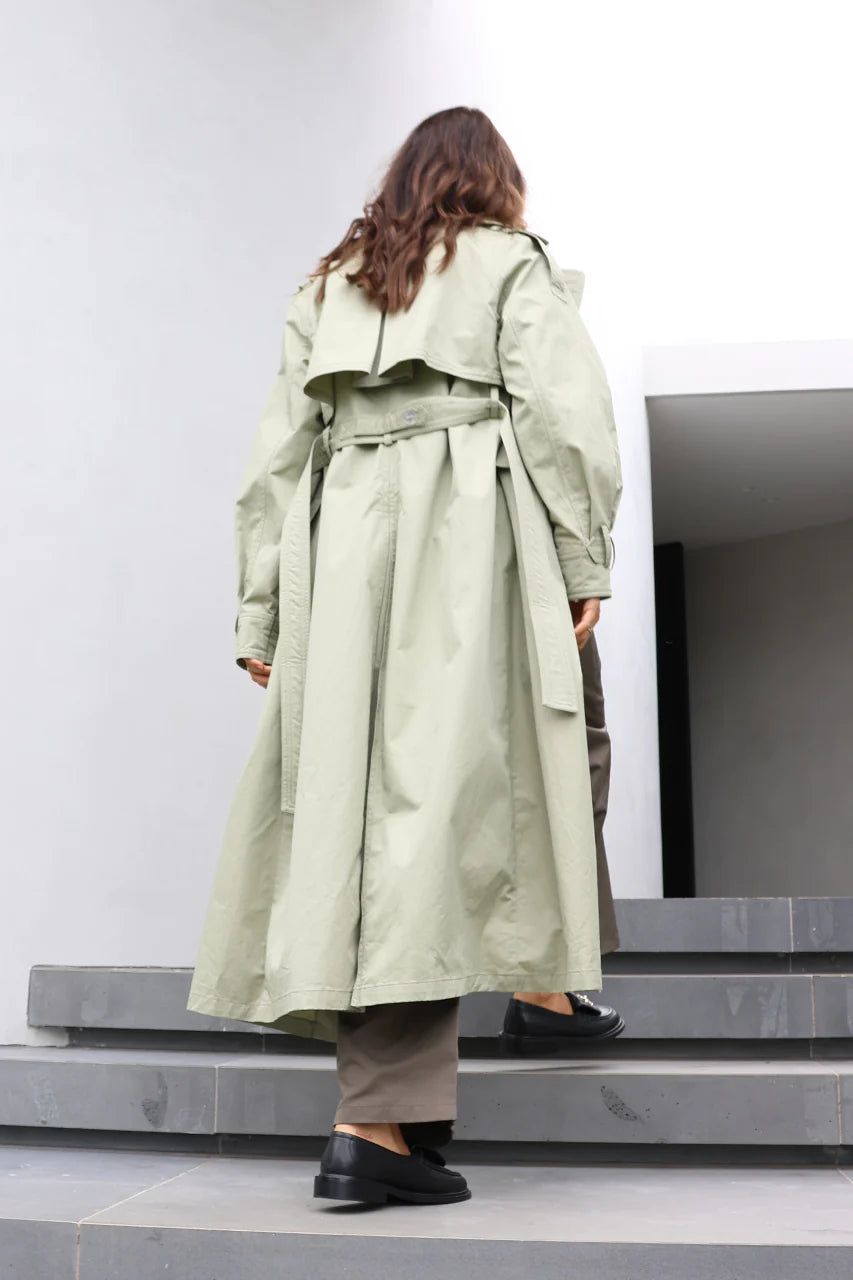 Diana Trench Coat Sage – plainjanes