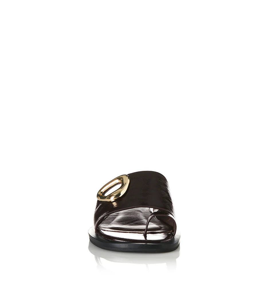 Elce Choc Oily Leather Flat