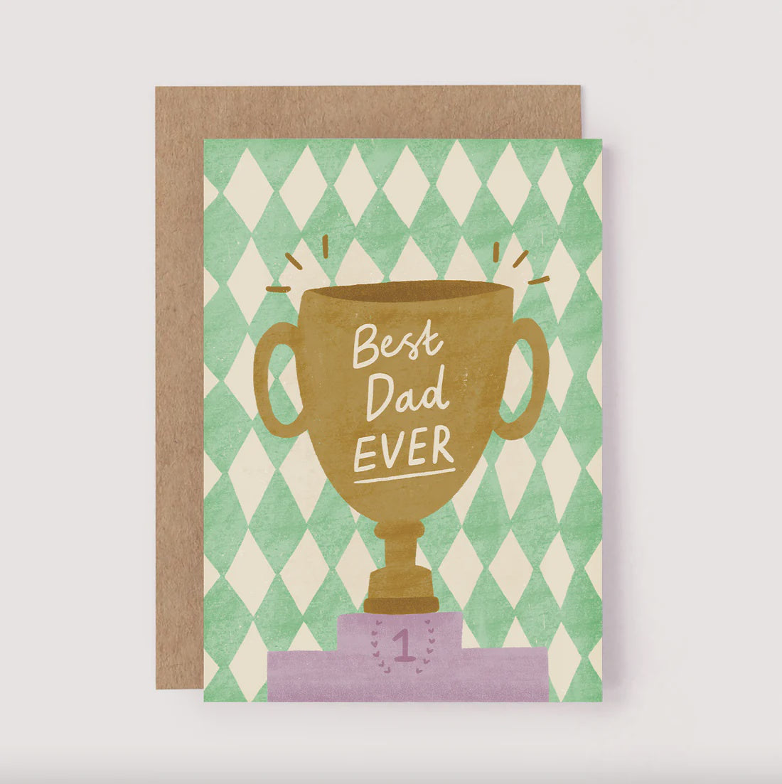 Best Dad Ever Trophy Card