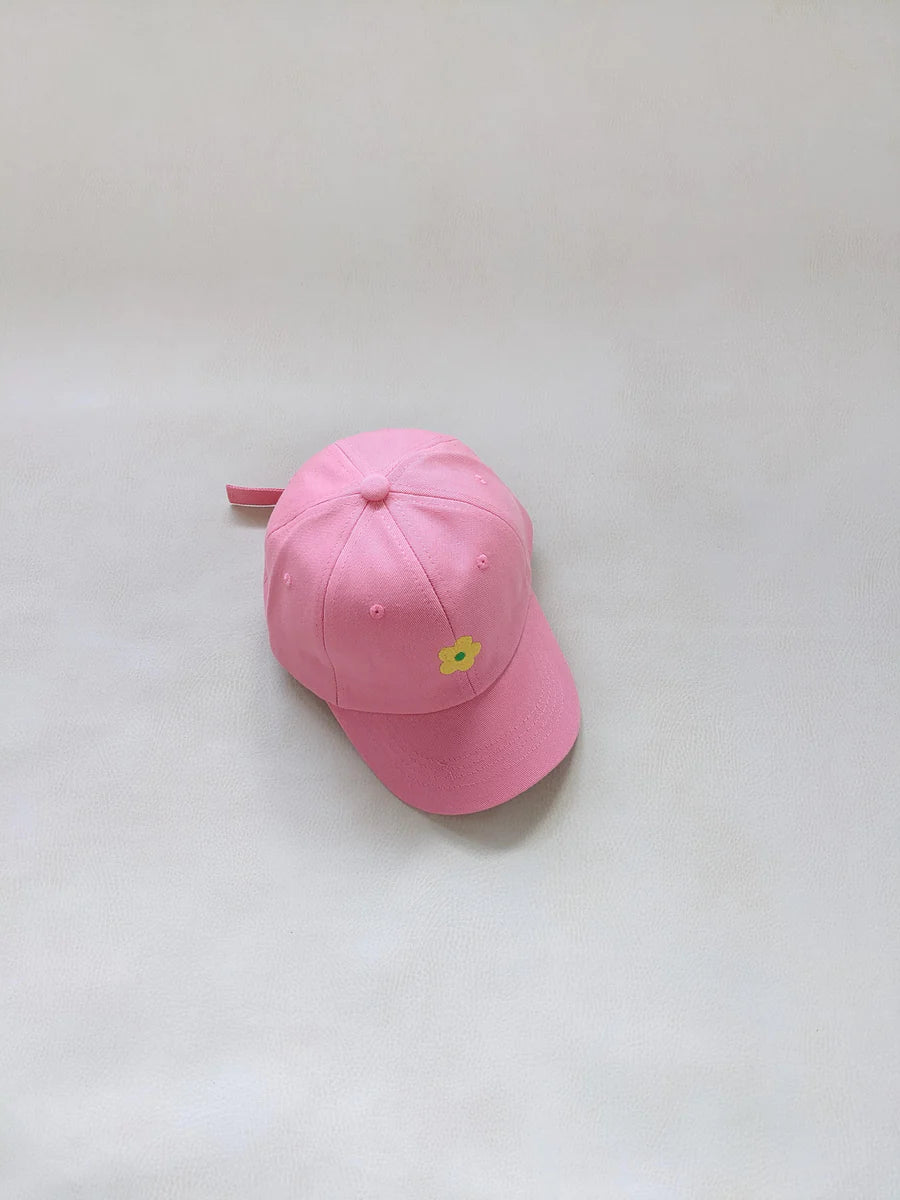 Kids Flower Cap Pink