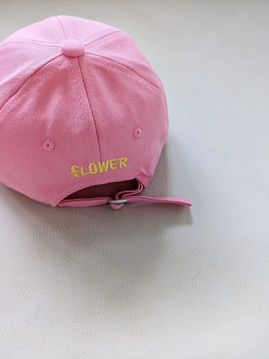 Kids Flower Cap Pink