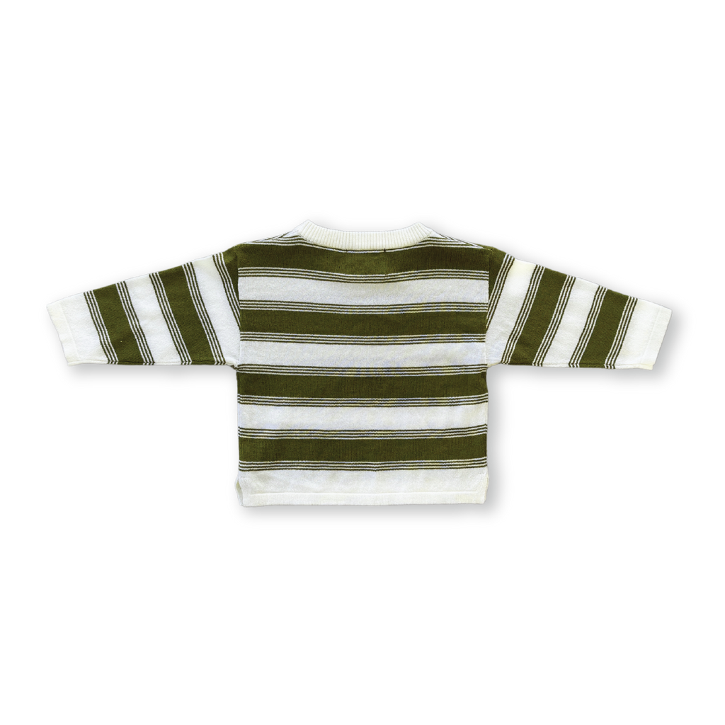 Organic 7 Stripe LS Tee Herb