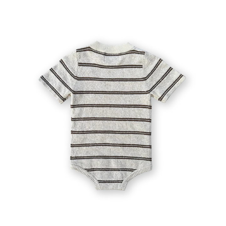 Knitted Stripe Bodysuit Dune