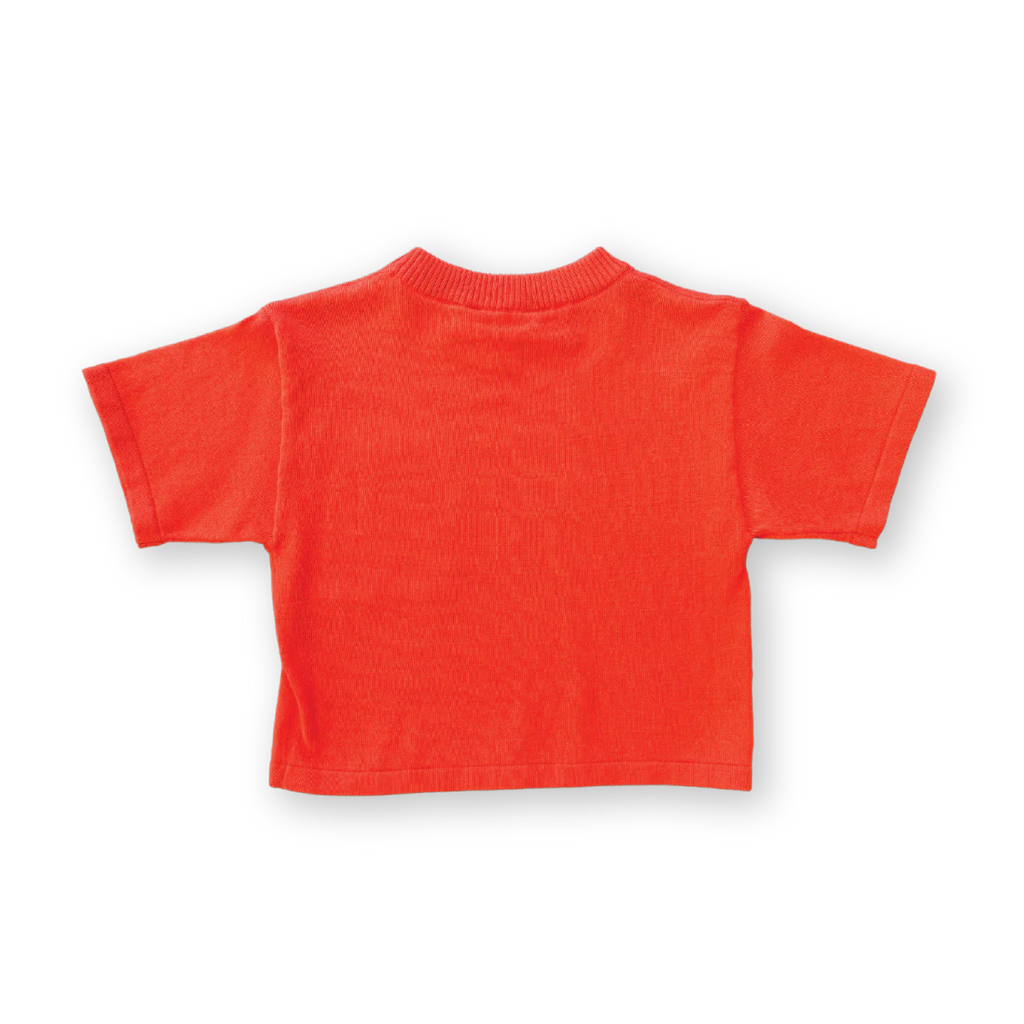 Knitted Pocket Tee Rosso