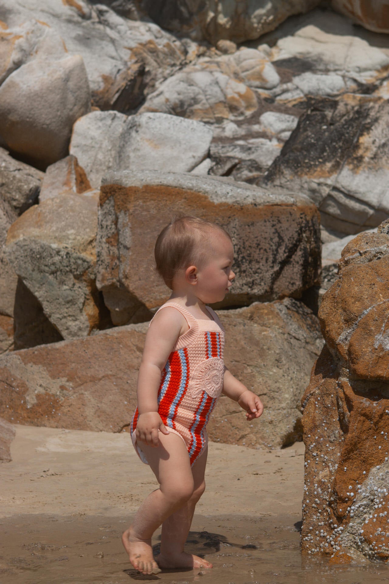 Island Stripe Shell Singletsuit