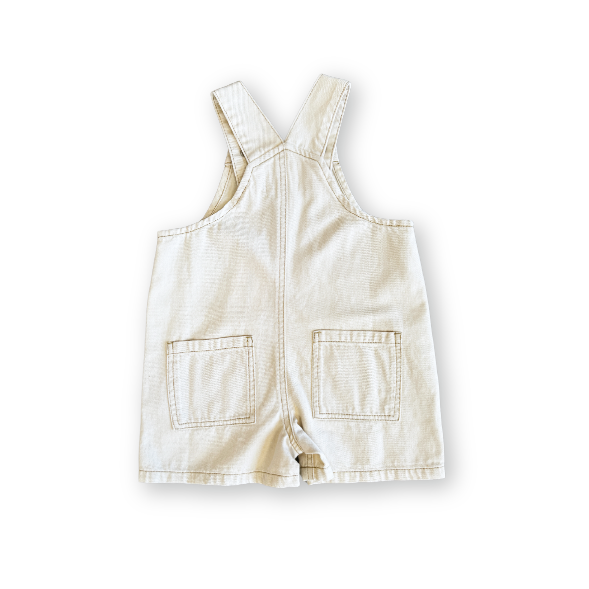 Everyday Twill Short Overalls Milk