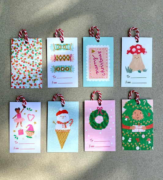 Festive Gift Tags Set of 8