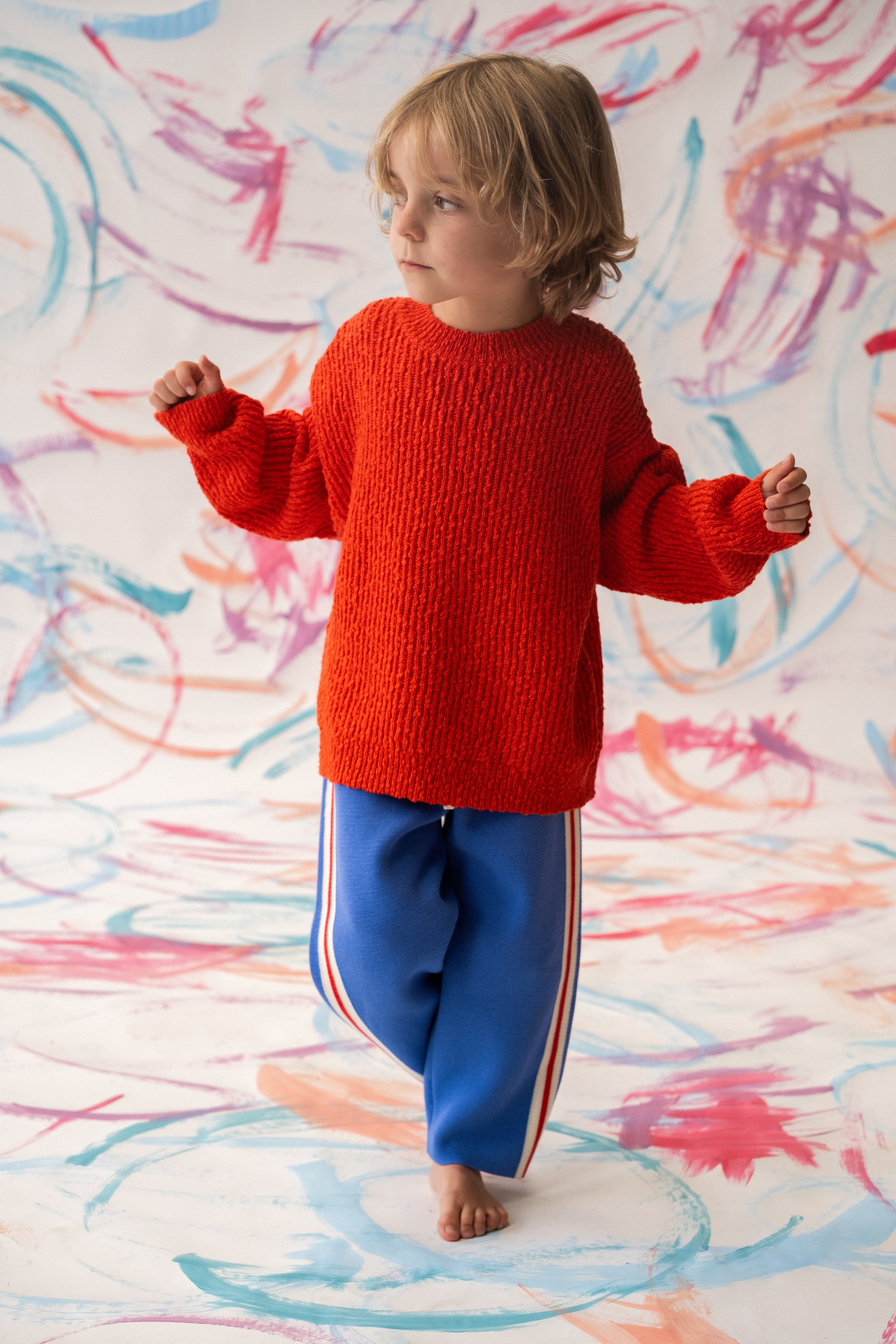 Organic Textured Knit Pullover Sauce