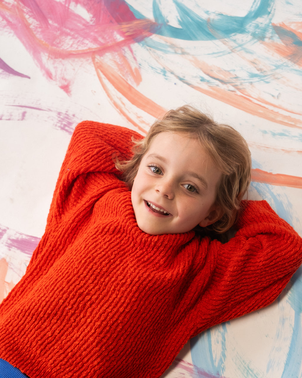 Organic Textured Knit Pullover Sauce