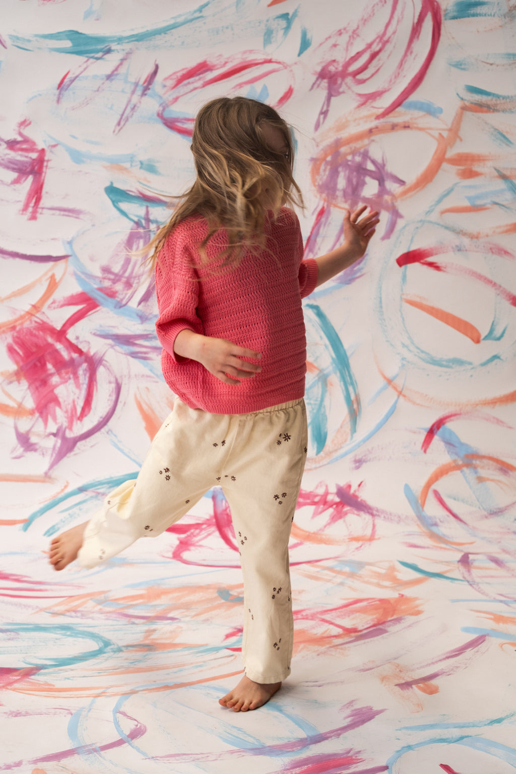 Organic Knit Tee Bright Sorbet