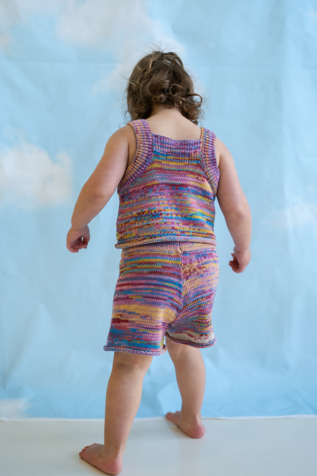 Knitted Singlet Top Rainbow